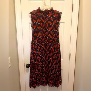 Maggy London Ruffle Cap Sleeved Midi Dress (Plus)